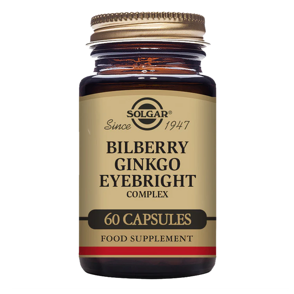 Solgar-Bilberry Ginkgo Eyebright Complex Vegetable Capsules - Pack of 60