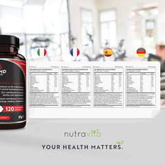 Nutravita TESTOMAX Testosterone Booster for Men - 13 Powerful Active Ingredients & Vitamins Including Zinc, Maca Root Extract, Fenugreek, Ginseng