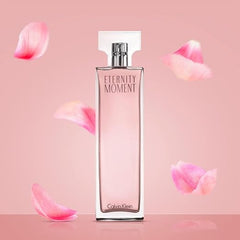 CALVIN KLEIN Eternity Moment - Eau de Parfum for Women - Floral Fragrance with Notes of Sweet Lychee, Pink peony and Raspberry Cashmere - High Longevity