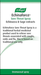 A.Vogel Echinaforce Sore Throat Relief Spray | Use at First Signs of a Cold | Fresh Echinacea & Sage | 136 Sprays
