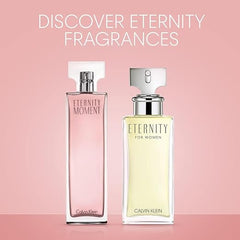 CALVIN KLEIN Eternity Moment - Eau de Parfum for Women - Floral Fragrance with Notes of Sweet Lychee, Pink peony and Raspberry Cashmere - High Longevity