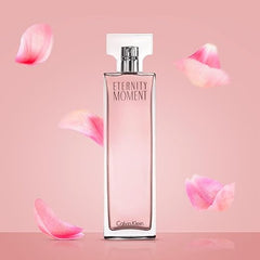 CALVIN KLEIN Eternity Moment - Eau de Parfum for Women - Floral Fragrance with Notes of Sweet Lychee, Pink peony and Raspberry Cashmere - High Longevity