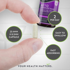 Nutravita Keto Complete Diet Pills – 2 Month Supply – Max Strength 1788mg Complex for Men & Women - MCT Oil, Green Tea, Vitamins & Minerals – Contribute to Fatty Acid & Carb Metabolism