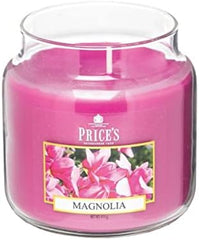Price's - Magnolia Medium Jar Candle - Sweet, Delicious, Quality Fragrance - Long Lasting Scent - Up To 90 Hour Burn Time [Energy Class A]