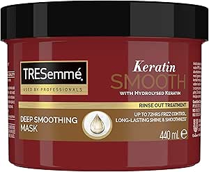 TRESemmé Keratin Smooth Deep Smoothing Mask rinse-out hair treatment with hydrolysed keratin for soft, shiny, frizz-free hair 440 ml