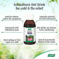A.Vogel Echinaforce Hot Drink | Cold & Flu Echinacea Concentrate for Oral Solution with Elderberry | For the Relief of Cold & Flu Symptoms | 100ml