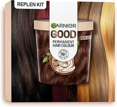 Garnier Good Permanent Hair Dye Replen Kit, 4.15 Iced Chestnut Brown, Up To 100% Grey Coverage, 8 Weeks Long-Lasting Colour, No-Drip Application
