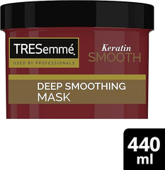 TRESemmé Keratin Smooth Deep Smoothing Mask rinse-out hair treatment with hydrolysed keratin for soft, shiny, frizz-free hair 440 ml (Pack of 2)