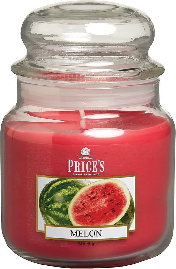 Price's - Melon Medium Jar Candle - Sweet, Delicious, Quality Fragrance - Long Lasting Scent - Up to 90 Hour Burn Time