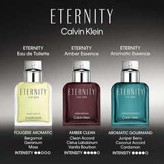 CALVIN KLEIN Eternity - Aromatic Essence for Men - Fougere Fragrance with Notes of Juniper Berries Extract, Coconut Accord and Cardamom - High Longevity - 50ml