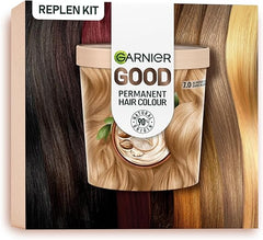 Garnier Good Permanent Hair Dye Replen Kit, 7.0 Almond Creme Dark Blonde, Up To 100% Grey Coverage, 8 Weeks Long-Lasting Colour, No-Drip Application