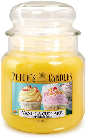 Price's - Vanilla Cupcake Medium Jar Candle - Sweet, Delicious, Quality Fragrance - Long Lasting Scent - Up to 90 Hour Burn Time