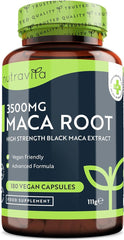 Nutravita Maca Root Capsules 3500mg – 180 Vegan Capsules – High Strength Maca Root Extract – 6 Month Supply