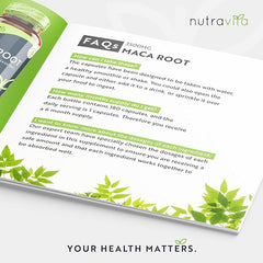 Nutravita Maca Root Capsules 3500mg – 180 Vegan Capsules – High Strength Maca Root Extract – 6 Month Supply