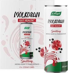 A.Vogel Molkosan Gut Health Sparkling Drink | Aronia Berry & Pomegranate | Rich in L+ Lactic Acid for Digestive Health | 4 x 250ml