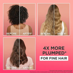 Garnier Hair Food 3-In-1 Fine Hair Treatment Mask, 4x More Plumped Hair, For Fine Hair, No Silicones, Vegan Formula, Watermelon, Ultimate Blends, 400ml (Packaging may vary)