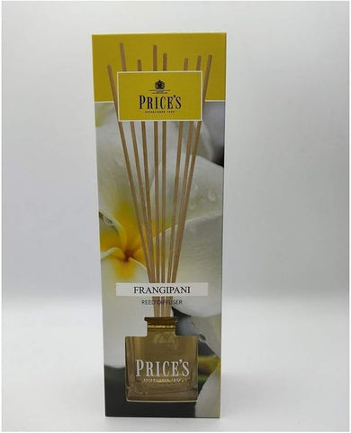 Price's - Frangipani Reed Diffuser - 100ml - Floral, Sweet, Quality Fragrance - Long Lasting Scent [Energy Class A+]