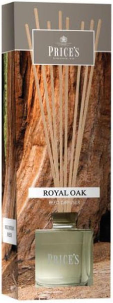 Price's - Royal Oak Reed Diffuser - 100ml - Earthy, Musky, Quality Fragrance - Long Lasting Scent