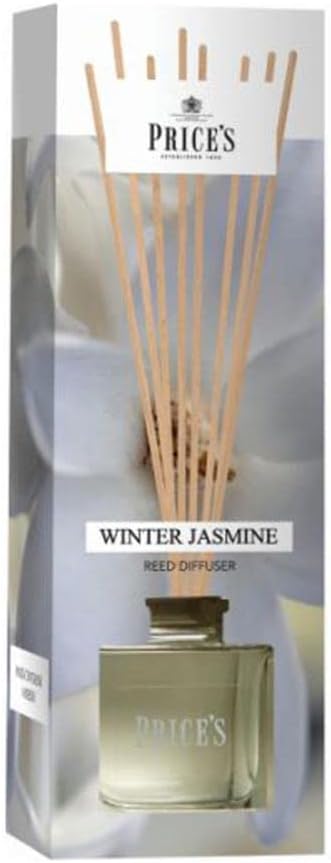 Price's - Winter Jasmine Reed Diffuser - 100ml - Beautiful, Fresh, Quality Fragrance - Long Lasting Scent