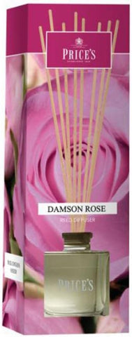 Price's - Damson Rose Reed Diffuser - 100ml - Spicy, Flowery, Quality Fragrance - Long Lasting Scent