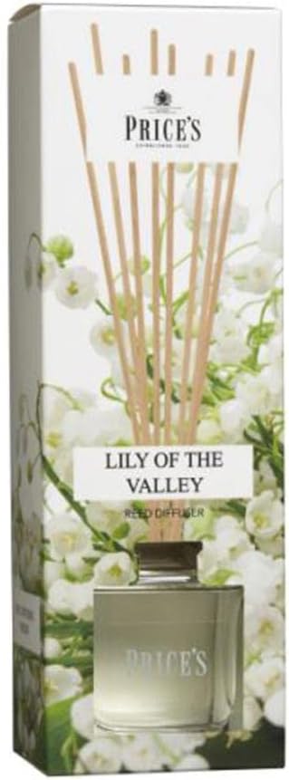 Price's Candles Glass 8 Stick Diffuser - Various Fragrances - 100ml - Permanent Fino 4 Week - Reality Brand Made in Italy