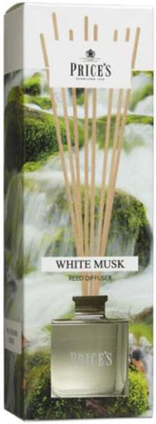 Price's Candles Glass 8 Stick Diffuser - Various Fragrances - 100ml - Permanent Fino 4 Week - Reality Brand Made in Italy