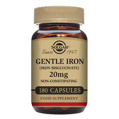 Solgar-Gentle Iron (Iron Bisglycinate) 20 mg Vegetable Capsules