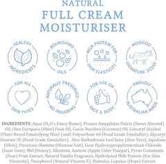 MooGoo Natural Full Cream Moisturiser - Ultra-Hydrating Repair for Dry, Itchy, Sensitive Skin - Suitable for Face, Body & All Ages, 200g / 7oz.