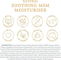 MooGoo - Soothing MSM Moisturizer - A natural, lightweight lotion for sensitive, irritated, red, itchy skin - A calming, gentle cream for face and body, men and women, all ages and skin types, 120g