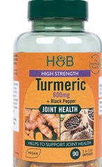 Holland & Barrett-High Strength Turmeric 600mg with Black Pepper 90 Capsules