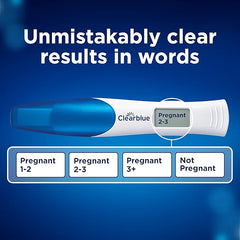 Clearblue Pregnancy Test 5X Confirmation Combo Pack, Result As Fast As 1 Minute (Visual Sticks) & Tells You How Many Weeks (Digital Stick), Kit of 5 Tests (1 Digital, 4 Visual)