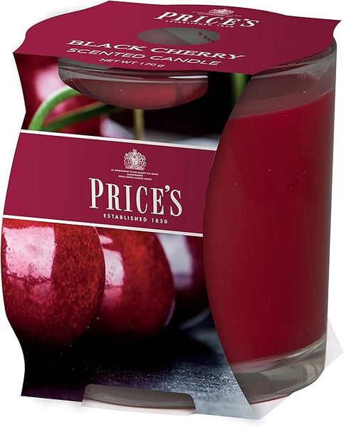 Price's - Black Cherry Jar Candle - Sweet, Delicious, Quality Fragrance - Long Lasting Scent - Up to 45 Hour Burn Time [Energy Class A]