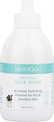 MooGoo Face and Body Milk Wash - A gentle, non-irritating cleanser formula for dry, sensitive skin - Suitable for all ages (baby to adult) and skin types - A phthalate free cleanser for men and women