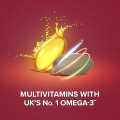 Seven Seas Omega-3 & Multivitamins Woman, With Biotin and Iron, 30-Day Duo Pack, 30 Omega-3 Capsules and 30 Multivitamin Tablets