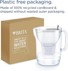 BRITA Style XL Water Filter Jug Grey (3.6L) incl. 1x MAXTRA PRO All-in-1 cartridge - large volume design jug with smart LED-LTI and Flip-Lid - now in sustainable Smart Box packaging