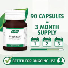 A.Vogel Saw Palmetto Capsules | A.Vogel Prostasan® | Relieve Urinary Discomfort in Men with BPH | Frequent Urination | Weak Flow | 3 Months Supply | 90 Capsules