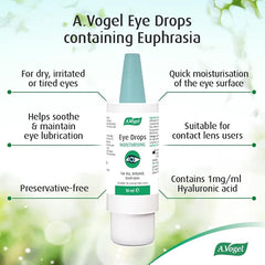 A.Vogel Moisturising Eye Drops 10ml | for Very Dry and Irritated Eyes | Contact Lens Friendly | with Euphrasia & Hyaluronic Acid