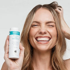 MooGoo Dry Shampoo - A waterless cleanser for all hair types, lengths & colors - Best non-aerosol dry shampoo powder - vegan, cruelty-free, and talc-free formula for cleaning, refreshing & volumizing