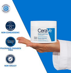 CeraVe Moisturising Cream Pot with 3 Essential Ceramides and Hyaluronic Acid for Dry to Very Dry Skin 340g