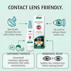 A.Vogel Extra Moisturising Eye Drops - Preservative-Free Lubricating Eye Drops for Dry Eyes - Dual Hyaluronic Acid for Long-Lasting Hydration - Contact Lens Friendly (10ml)