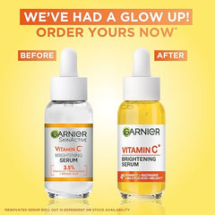 Garnier SkinActive Vitamin C Day Serum, Anti-Dark Spot and Brightening Face Serum for All Skin Types, 30 ml
