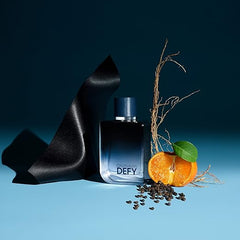 CALVIN KLEIN Defy - Eau de Parfum for Men - Woody & Leathery Fragrance with Notes of Mandarin Oil, Leather Accord and Vetiver - Medium Longevity