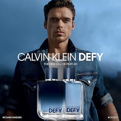 CALVIN KLEIN Defy - Eau de Parfum for Men - Woody & Leathery Fragrance with Notes of Mandarin Oil, Leather Accord and Vetiver - Medium Longevity