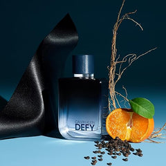 CALVIN KLEIN Defy - Eau de Parfum for Men - Woody & Leathery Fragrance with Notes of Mandarin Oil, Leather Accord and Vetiver - Medium Longevity
