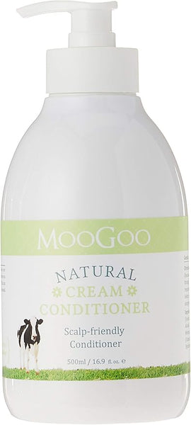 MooGoo Cream Conditioner - For Itchy, Dry, Eczema, Psoriasis & Dandruff Prone Scalps – SLS, Silicone, Sulfate & Paraben Free - Natural & Gentle Formula – 500ml
