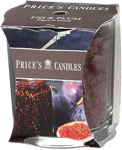Price's - Fig & Plum Jar Candle - Deep, Rich, Juicy Fragrance - Long Lasting Scent - Up to 45 Hour Burn Time [Energy Class A]