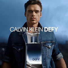 CALVIN KLEIN Defy - Eau de Parfum for Men - Woody & Leathery Fragrance with Notes of Mandarin Oil, Leather Accord and Vetiver - Medium Longevity