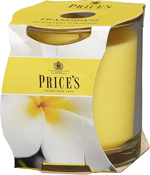 Price's - Frangipani Jar Candle - Fresh, Seasonal, Delicious Fragrance - Long Lasting Scent - Up to 45 Hour Burn Time [Energy Class A]