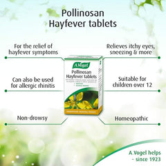 A.Vogel Pollinosan Hayfever Tablets | Non Drowsy | Hayfever Relief - Itchy Eyes, Nose & Throat | 120 Tablets
