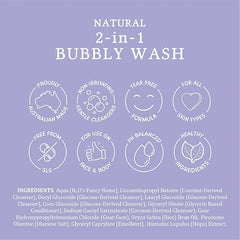 MooGoo 2-in-1 Bubbly Wash - A gentle cleansing baby bubble bath, body wash and baby shampoo - Great for sensitive and delicate baby skin - vegan, cruelty-free, fragrance-free, and SLS-free formula